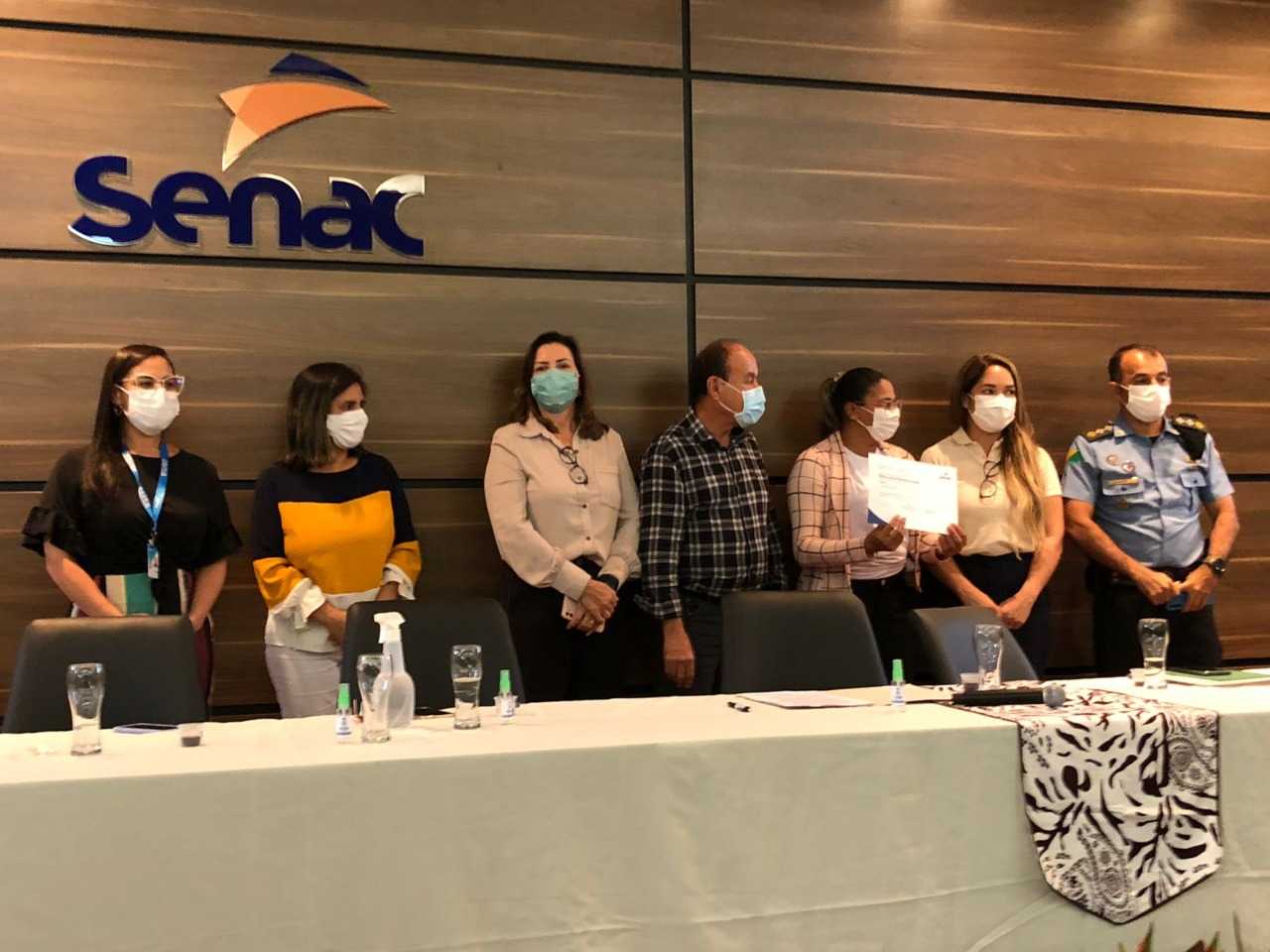 Na oportunidade, foram certificados 130 alunos em cursos gratuitos realizados pelo Senac