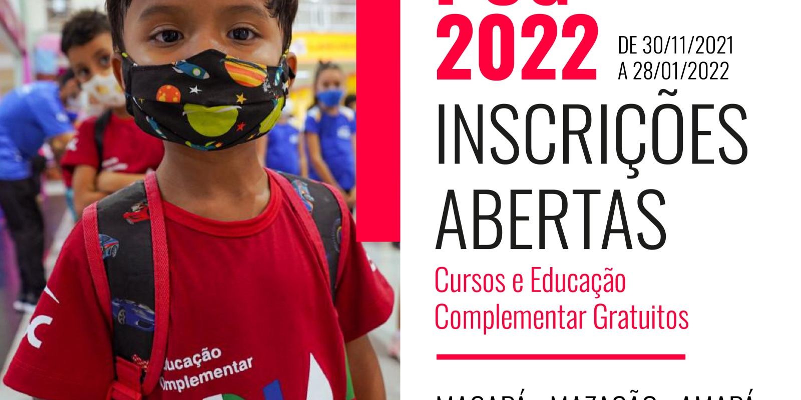 O Sesc-AP abre vagas para bolsas nas atividades culturais, educativas e recreativas com início em 2022