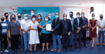 Presidente da Fecomércio-RN, governadora do RN e trade reunidos no lançamento do Sírio