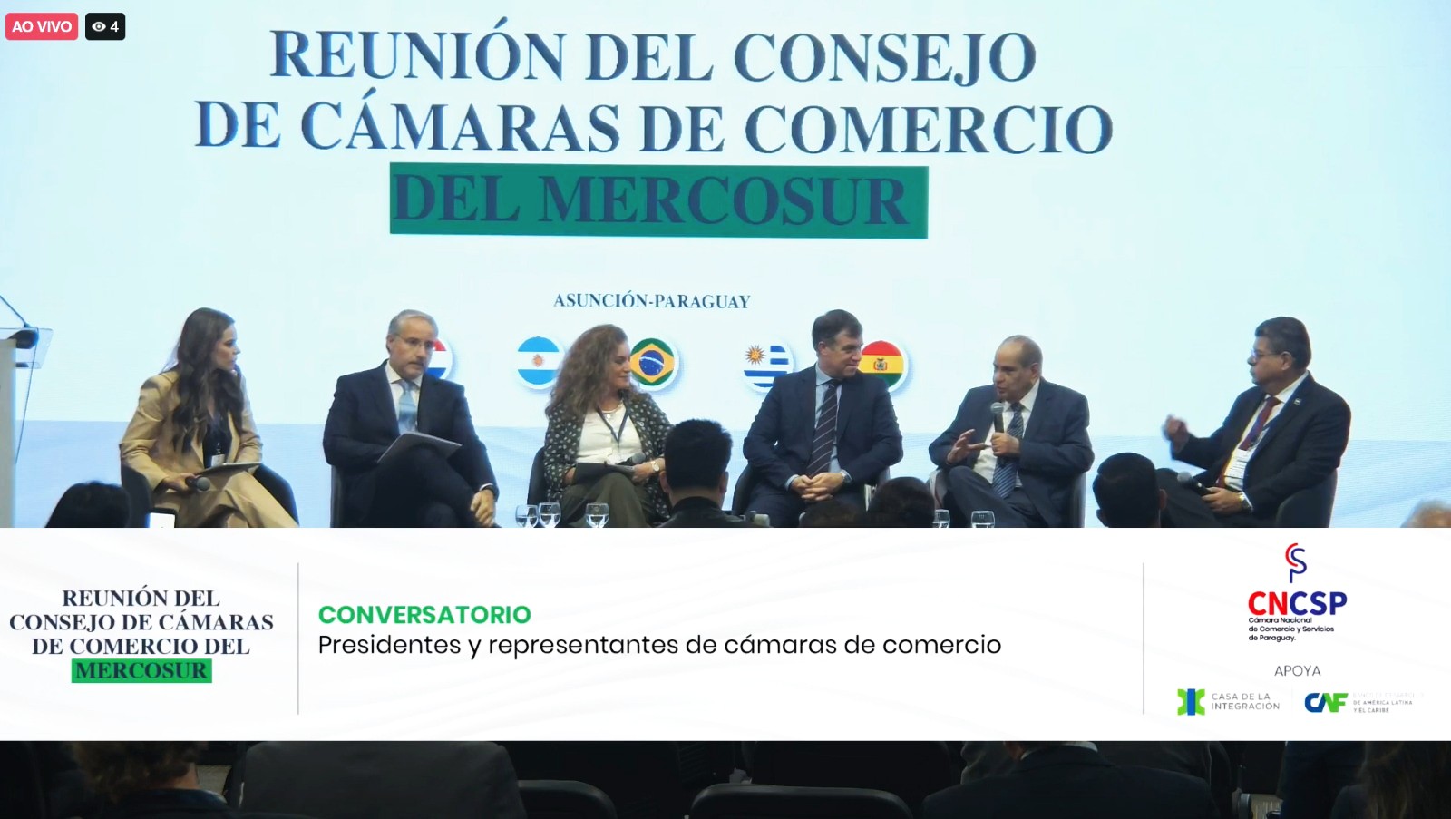 Presidente Tadros defende integração sul-americana e destaca momento histórico do Mercosul durante reunião de câmaras de comércio no Paraguai