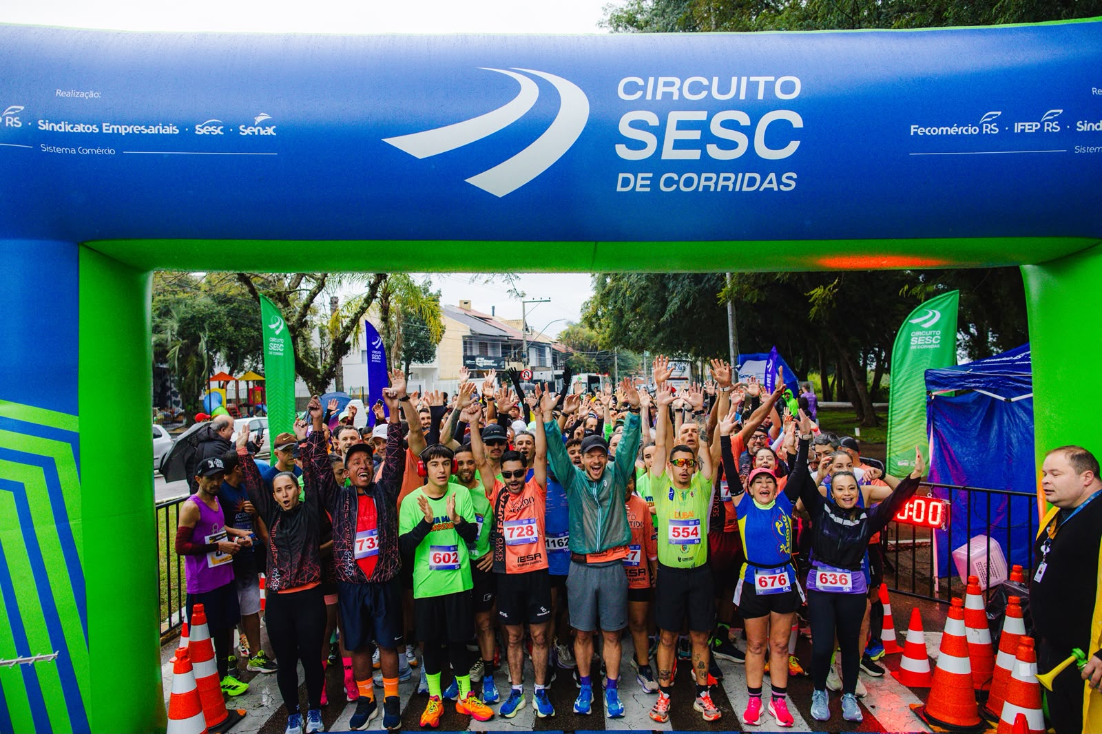 Sesc-RS: Mais de 400 atletas participam da 8ª etapa do Circuito Sesc de Corridas em Guaíba