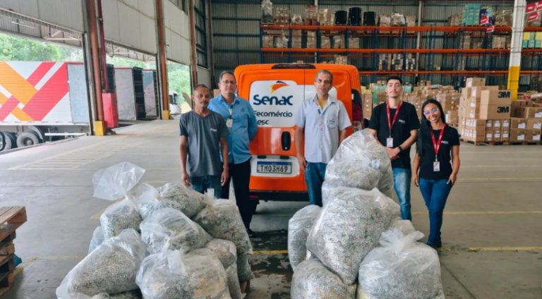 Senac-BA envia mais de 500 kg de lacres de alumínio e fortalece ações de sustentabilidade