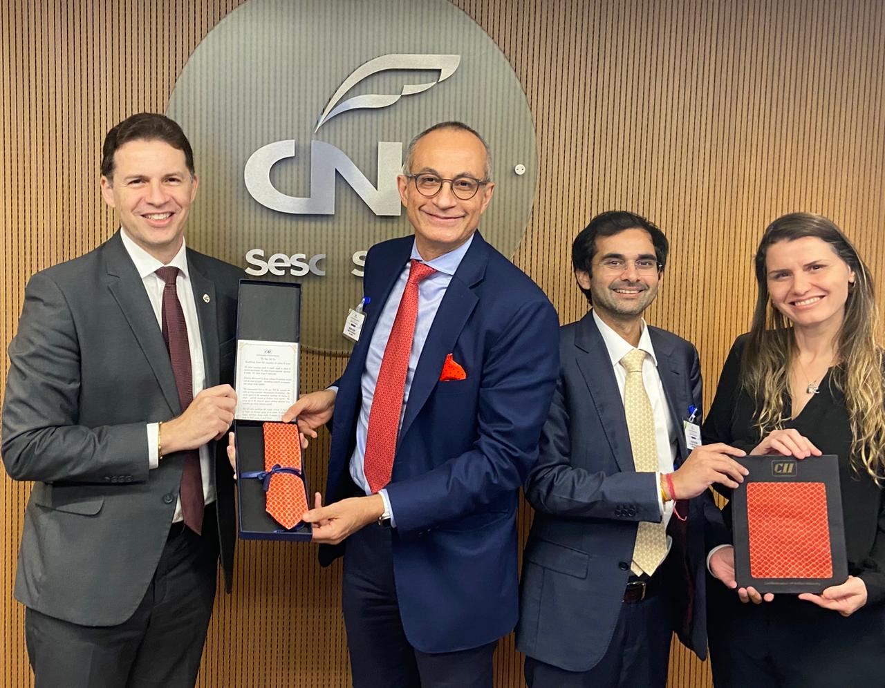 CNC recebe delegação empresarial da Índia para diálogo sobre tecnologia e oportunidades de negócios