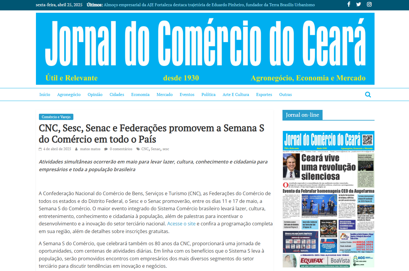 Jornal do Comércio do Ceará Online