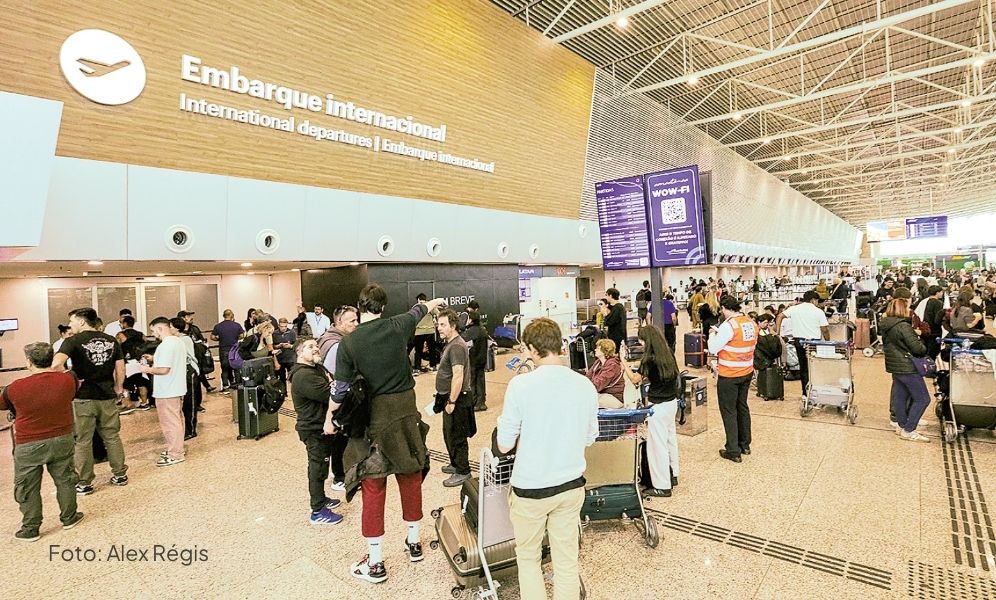 Movimento no aeroporto sobe 86,5% com rotas internacionais