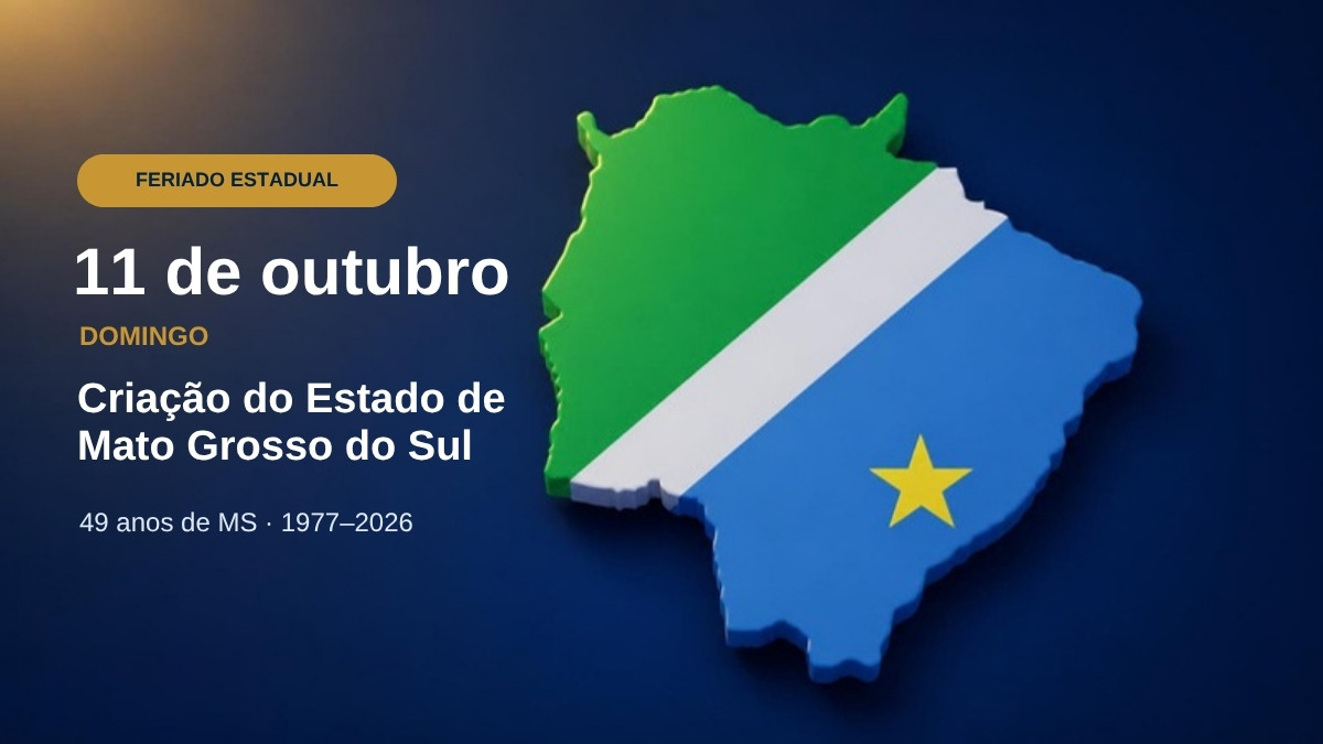 11 de outubro – Criação do Estado de Mato Grosso do Sul